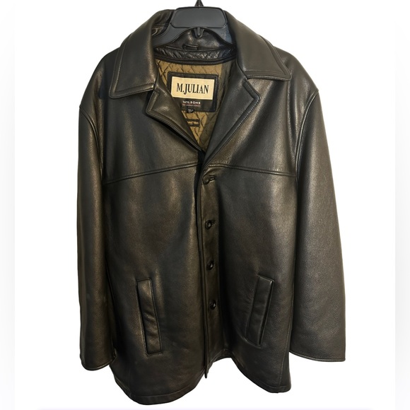 **SOLD** Mens Wilsons M. Julian Leather Jacket with Thinsulate Insulation - Picture 3 of 16